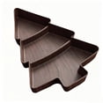 thumbnail image 1 of Lekihaqq Faux Wood Christmas Candy Plates Plastic Divided Snack Trays Fruit Serving Dishes Holiday Party Dessert Appetizer Platters Heavy Duty Reusable, 1 of 3