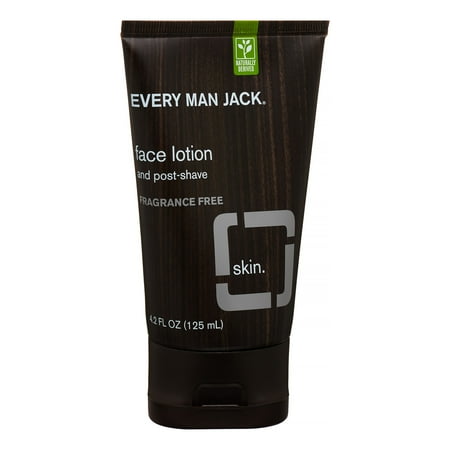 Shave 4.2 Ounce Splash - Every Man Jack Post-Shave Face Lotion, Fragrance Free, 4.2 Oz