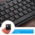 thumbnail image 5 of Uxcell English & Portuguese Keyboard Stickers Universal Keyboard Cover Frosted, Black Background White Lettering 2 Pack, 5 of 5