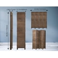 thumbnail image 2 of CL.HPAHKL 4 Panels Wood Room Dividers, Wood Louvered Folding Privacy Wall Divider for Room Separation 5.75 Ft Tall Freestanding Room Partitions and Dividers For Home Office Bedroom Restaurant, 2 of 7