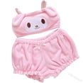 thumbnail image 1 of Sanrio-Pijama de franela de dibujos animados Kawaii, ropa interior, sujetador, pequeño Diablo, ropa Sexy para el hogar, otoño e invierno, Mymelody Kuromi, canela, 1 of 7