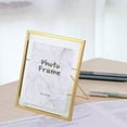 thumbnail image 2 of Creative Nordic Metal Glass Photo Decoration Home Frame Crafts Home Desktop Bedroom Decors L Golden, 2 of 8