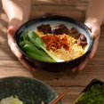 thumbnail image 6 of 8 Inch Ceramic Ramen Bowl Set of 2, 40oz Japanese Bowls with Spoons & Chopsticks,Durable,Microwave & Dishwasher Safe,Perfect for Ramen,Pho,Salad,Soup,Noodles，Mixing bowls（Jade Green）, 6 of 8