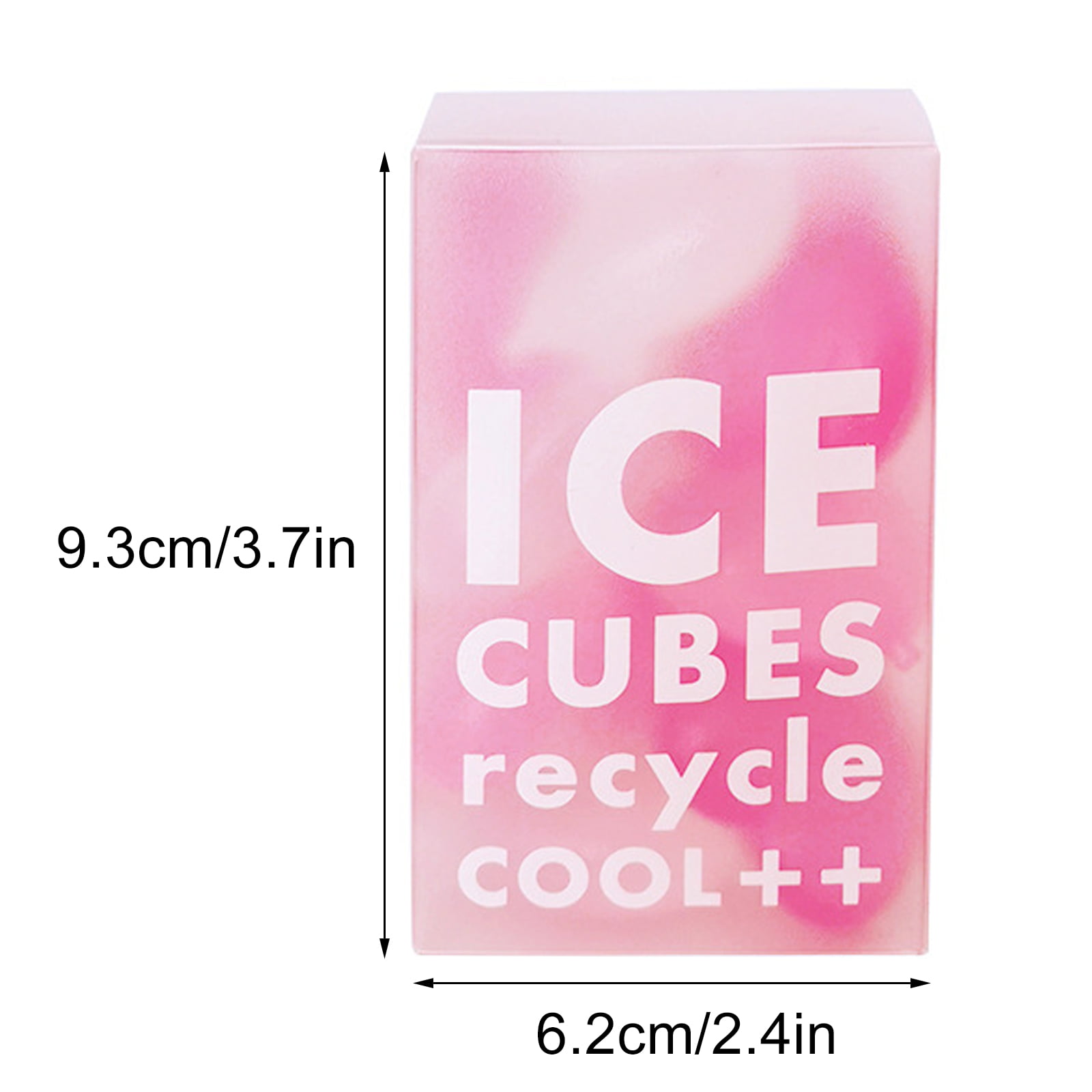 Toorise 6Pcs Reusable Ice Cube Fruit or Square Shaped Refreezable Ice Cube  Made of PE for drinks, Whiskey, Vodka or Coffee Washable and Non-Diluting 