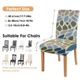 thumbnail image 6 of Chair Covers for Dining Room Set of 4, Stretch Washable Polyester Kitchen Slipcovers Featuring Rustic, Boho Chic, Nordic Style, Tribal Style, Artistic Patterns with Removable Protector, 6 of 7