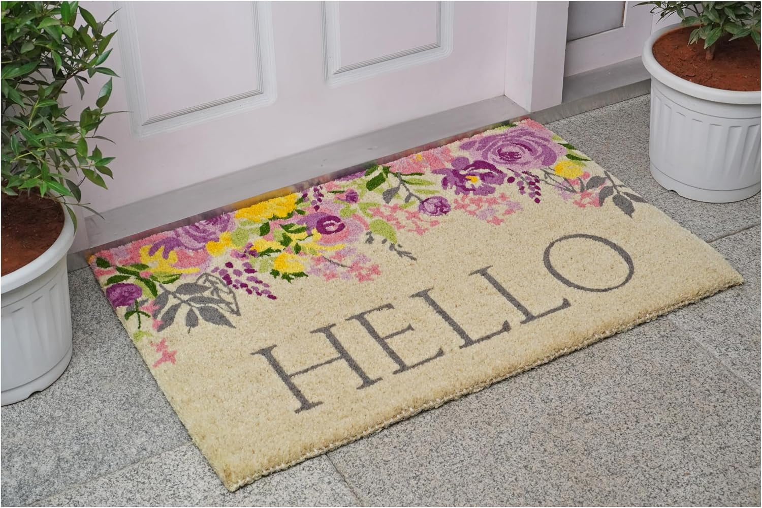 Calloway Mills 112901830 Blossoming Floral Hello Doormat 18" x 30"