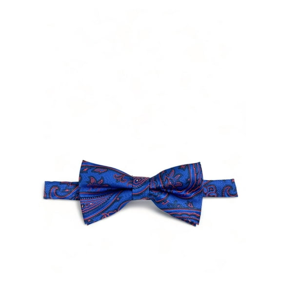 Dazzling Blue Rough Paisley Men's Bow Tie