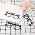 thumbnail image 5 of LAMBBAA Blue Light Blocking Glasses 3 Pack Computer Game Glasses Square Frame for Men Women Anti Eyestrain UV Filter(3 Black), 5 of 5