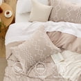 thumbnail image 4 of Housse de Couette Grand - Housse de Couette Tuftée Teinte Cationique, 3 Pcs Shabby Chic Boho, 4 of 7