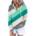 thumbnail image 3 of Vedolay Zip Up Hoodies for Women's Zip Up Hoodies Oversized Sweatshirt Clothing Cute Fall Casual Drawstring Jacket with Pockets,Green M, 3 of 4