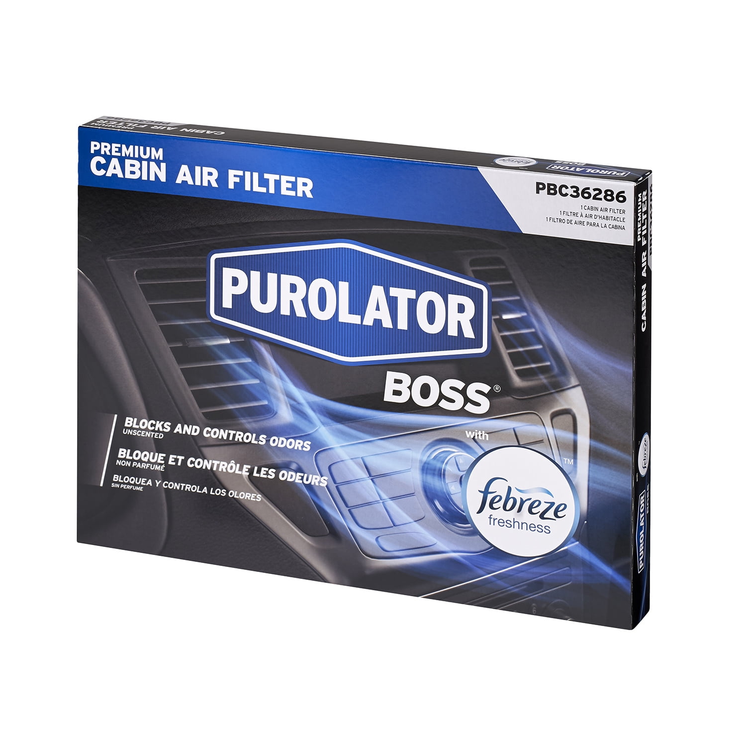 Purolator Cabin Air Filter with Febreze Freshness Purolator BOSS PBC36286 for GM, Kia, Hyundai Fits select: 2015-2023 FORD EDGE, 2013-2020 FORD FUSION