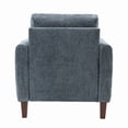thumbnail image 3 of HULALA HOME Ganymedes Comfy Accent Club Chair with Wood Base Set of 2 by  NAVY, 3 of 5