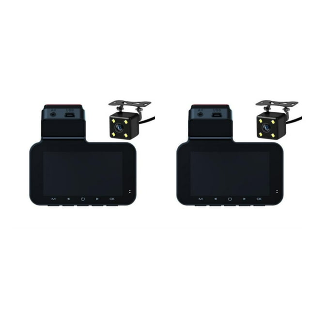 Decodeary 1080P Car WiFi DVR Dual Lens Dash Cam Car DVR Night Version Dash Cam Car DVR Night Version WIFI Car 2Set