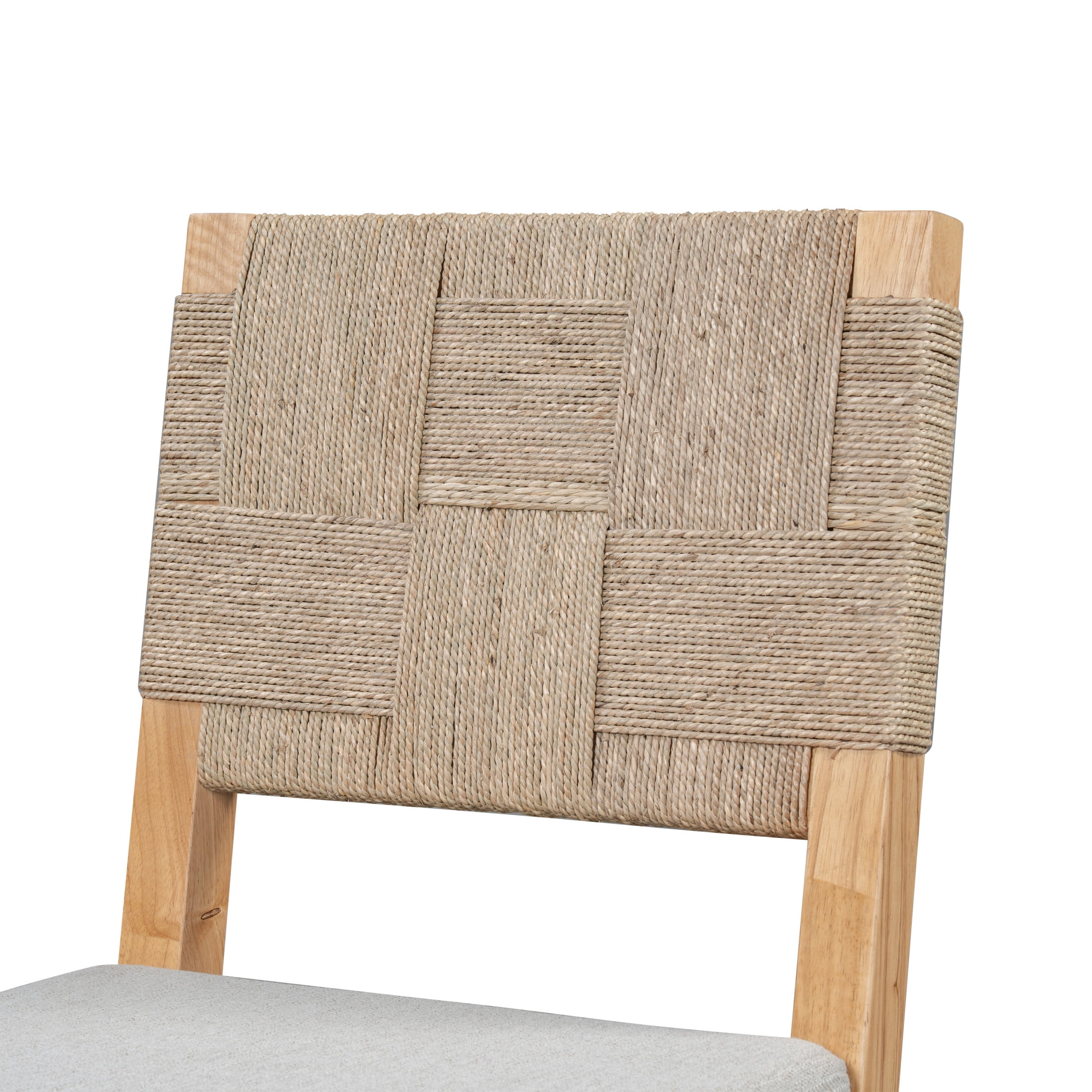 Christopher Knight Home 24.25" Counter Height Bar Stools, Wood Frame, Woven Rattan Back, Natural+Gray, Set of 2