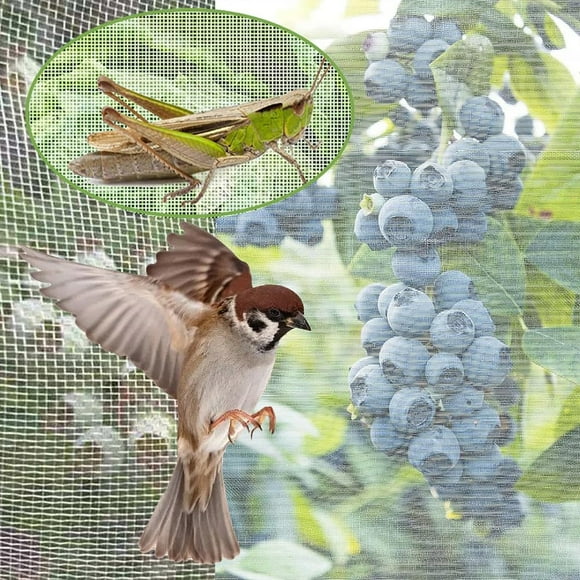 Garden Net Cover Bird & Barrier For Greenhouse Adjustable Drawstring Closure 8.2ft × 24.6 Ft Crop Netting Lattice Panels for outside Netting Roll Mesh Fence Roll Nylon Netting for Garden