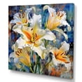 thumbnail image 2 of Designart "Elegance In Purity: White And Yellow Lilies I" Lilies Wall Art Living Room, 2 of 7