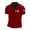 Red, variant on Men's UK Flag Polo Shirt with "UK" Text & Union Jack Sleeve – Patriotic Short Sleeve Button-Down Top for National Celebrations, Business Casual & Daily Wear – Comfortable Loose Fit (S-XXXXXXL)