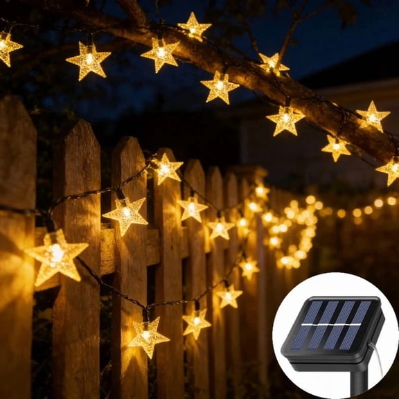 20/50/100LED Outdoor Solar Star String Lights for Waterproof Garden Solar Lights Christmas Wedding Decoration Fairy Lights