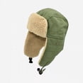 thumbnail image 3 of CoCopeaunt Winter Vintage Lei Feng Hat, Female Korean Ear Protection Cotton Hat, Locomotive Northeast Warm Pilot Locomotive Hat, 3 of 6