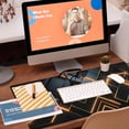 thumbnail image 5 of Large Gaming Mouse Pad for Desk,Golden Lines Technology Texture Desk Mat,Golden Technology Desk Pad,Extended Big Computer Keyboard Mouse Pad with Non-Slip Base and Stitched Edge,35.4"x15.7", 5 of 6