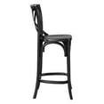 thumbnail image 5 of Counter Stool Chair, Black, Wood, Bar Pub Cafe Bistro Dining Kitchen Hospitality Restaurant, Modern Contemporary HB33822, 5 of 11