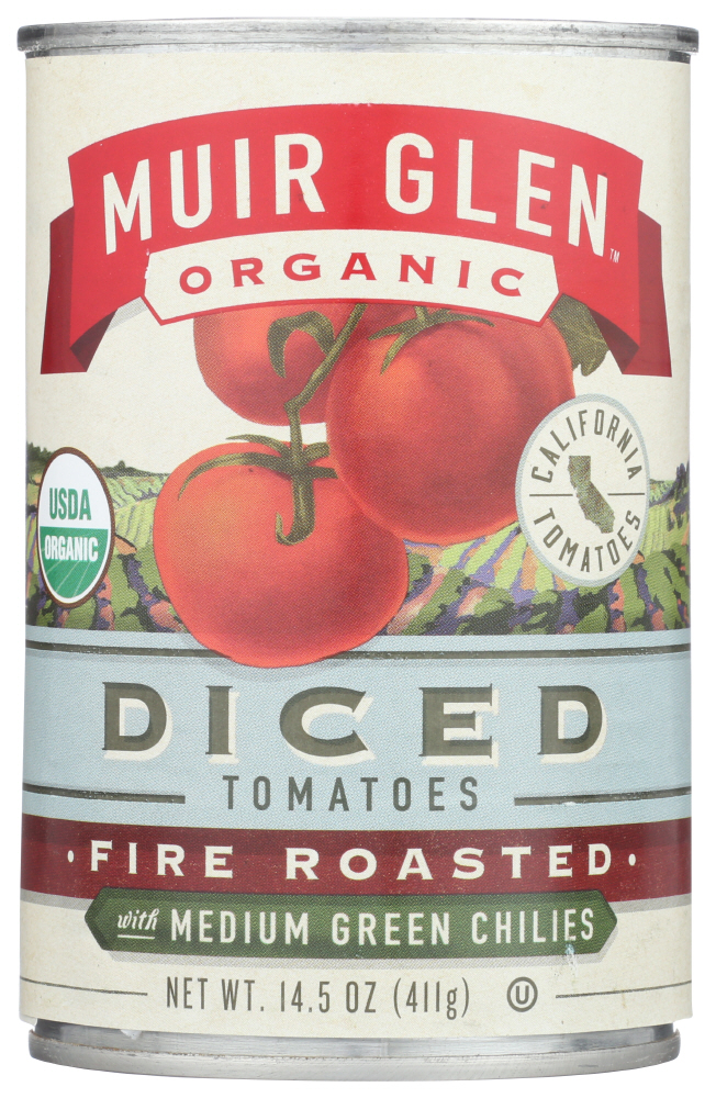 Muir Glen Fire Roasted Diced Tomatoes With Green Chilies Green Chilies