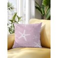 thumbnail image 1 of Outdoor Pillows Waterproof, Vintage Pink Starfish Bedding Throw Pillows with Insert for Couch Sofa Bed, Summer Coastal Beach Marine Life 18x18 Inch Pillowcases Decorative Patio Pillow Set of 1, 1 of 7