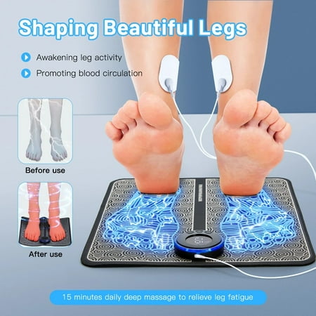 Transcutaneous Electronic Nerve Stimulator and Powered Muscle Stimulation for Pain Relief, EMS Foot Massager