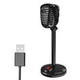thumbnail image 1 of transemion Retro USB Gaming Condenser Microphone Network Audio Karaoke Microphone Professional Recording Desktop Microphone, 1 of 7