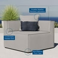 thumbnail image 7 of Modway Saybrook Fabric Upholstered Outdoor Patio Sofa Corner Chair in Gray, 7 of 7