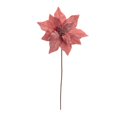 thumbnail image 2 of Melrose International Poinsettia Stem (Set of 6) 24"H Polyester, 2 of 2