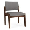thumbnail image 1 of Pemberly Row Reception Waiting Armless Guest Chair / Walnut Wood / Light Gray, 1 of 5
