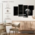 thumbnail image 4 of Elephant Stock Basketball Wall Art - Horizontal Multi Panel Canvas - Living Room Wall Decor - Sports Multi Panel - Black And Gray Decor - 24" x 14", 4 of 4