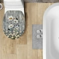 thumbnail image 4 of SEANATIVE Butterfly Toilet Lid Cover Wood Daisy Soft Round Toilet Seat Lid Covers for Bathroom Toilet Seat Cover Fits Most Toilet Lids Bathroom Accessories Home Decor, 4 of 6