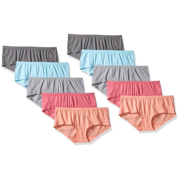 Fruit Of The Loom Women's 10pk Boyshort, Assorted, 5