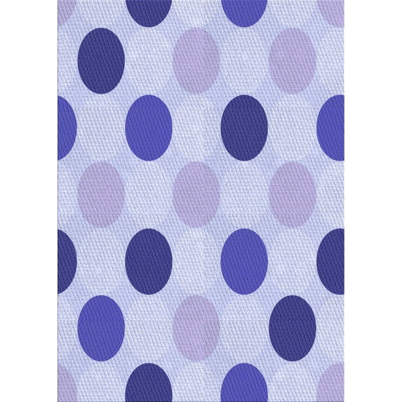 Ahgly Company Machine Washable Indoor Rectangle Transitional Periwinkle Purple Area Rugs, 3' x 5'