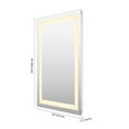 thumbnail image 4 of Remy 24 in. W x 34 in. H Small Rectangular Frameless Antifog Front-Lit Wall Bathroom Vanity Mirror with Smart Touch, 4 of 15