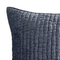 thumbnail image 2 of Bili 26 Inch Square Hand Stitched Euro Pillow Sham Rayon Velvet Fog Blue- Saltoro Sherpi, 2 of 5