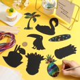 thumbnail image 3 of 1 Set Halloween Rainbow Scratch Paper Art Pendant Decoration Kits with Ribbon and Bamboo Sticks Mixed Shapes 94~120x60~120x0.2mm Hole: 4mm, 3 of 8