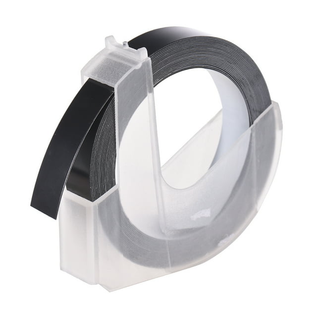 Riwcyla 3D Embossing Label Tape Refill for DYMO 12965 1610 Label Maker with 38 Inch * 9.8 feet, 1 Roll Black , perfect for daily use, outdoor activities, travel & casual occasions