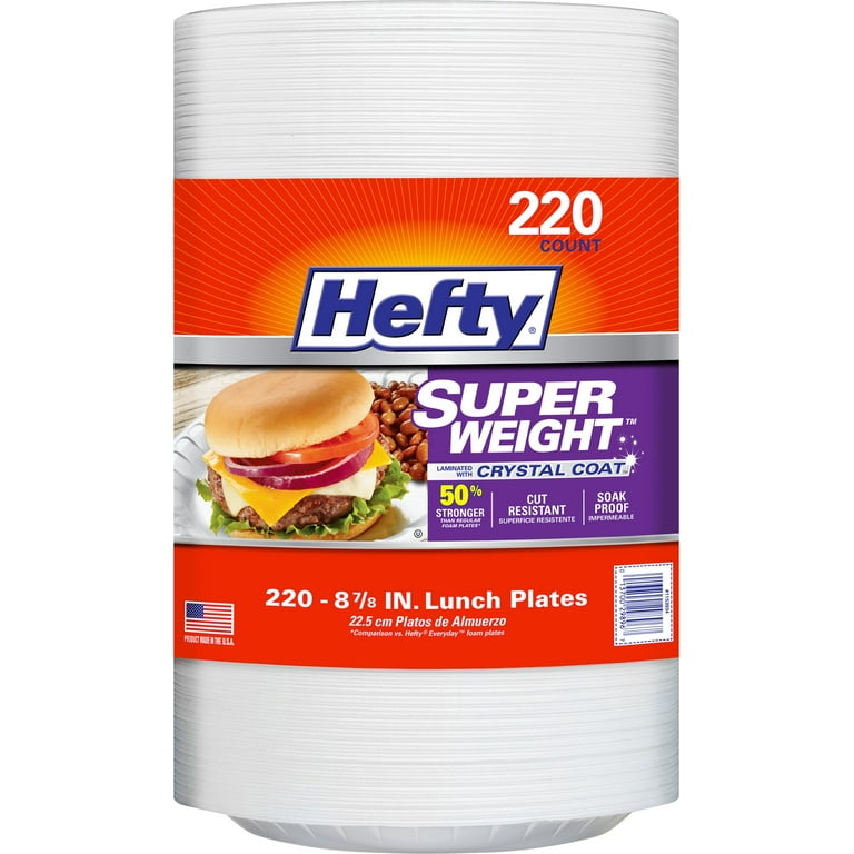 Hefty Super Weight Lunch Plates - 220 plates