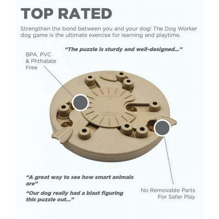 Outward Hound Hide N' Slide Interactive Treat Puzzle Dog Toy, Tan, One-Size  