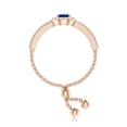 thumbnail image 3 of ANGARA Natural Floating Pear-Shaped Sapphire Bolo Ring with Halo in 14K Rose Gold for Women (Size-6x4mm) | September Birthstone, Anniversary, Jewelry Gift for Women | Natural Blue Sapphire Ring, 3 of 9