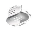 thumbnail image 3 of Stainless Steel Soap Holder for Shower Wall, Adhesive Wall-Mounted Bar Soap Dish, No-Drill Soap Saver with Drain, 3 of 6