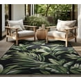 thumbnail image 7 of Stunning Transitional 5' x 7' Black and Green Polypropylene Outdoor Area Rug, 7 of 7