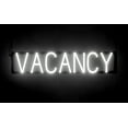 thumbnail image 1 of SpellBrite VACANCY LED Sign for Business. 29.9" x 6.3" White VACANCY Sign Has Neon Sign Look With Energy Efficient LED Light Source. Visible from 500+ Feet, 8 Animation Settings., 1 of 4