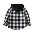 thumbnail image 6 of Zshosam Baby Girl Coat Toddler Girls Winter Coats,Hooded Coats Kids Toddler Flannel Shirt Jacket Plaid Long Sleeve Shacket Baby Boys Girls Fall Shirt Coat Outwear Size 9T 10T,(Black 9-10 Years), 6 of 9