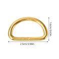 thumbnail image 2 of FENGGUIQU 20Ud Semi Circular D Ring Dorado Para Proyectos De Y Bricolaje, 2 of 7