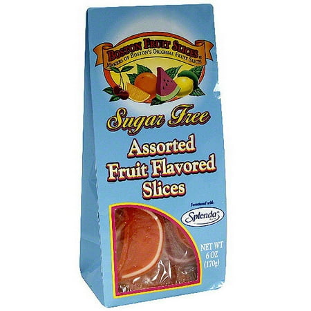 Boston Fruit Slices Sugar Free Assorted Candy, 6 oz (Pack of 12)