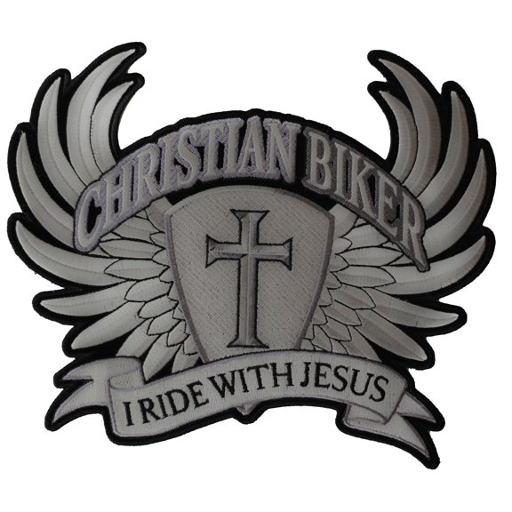 Christian Biker I Ride with Jesus Patch